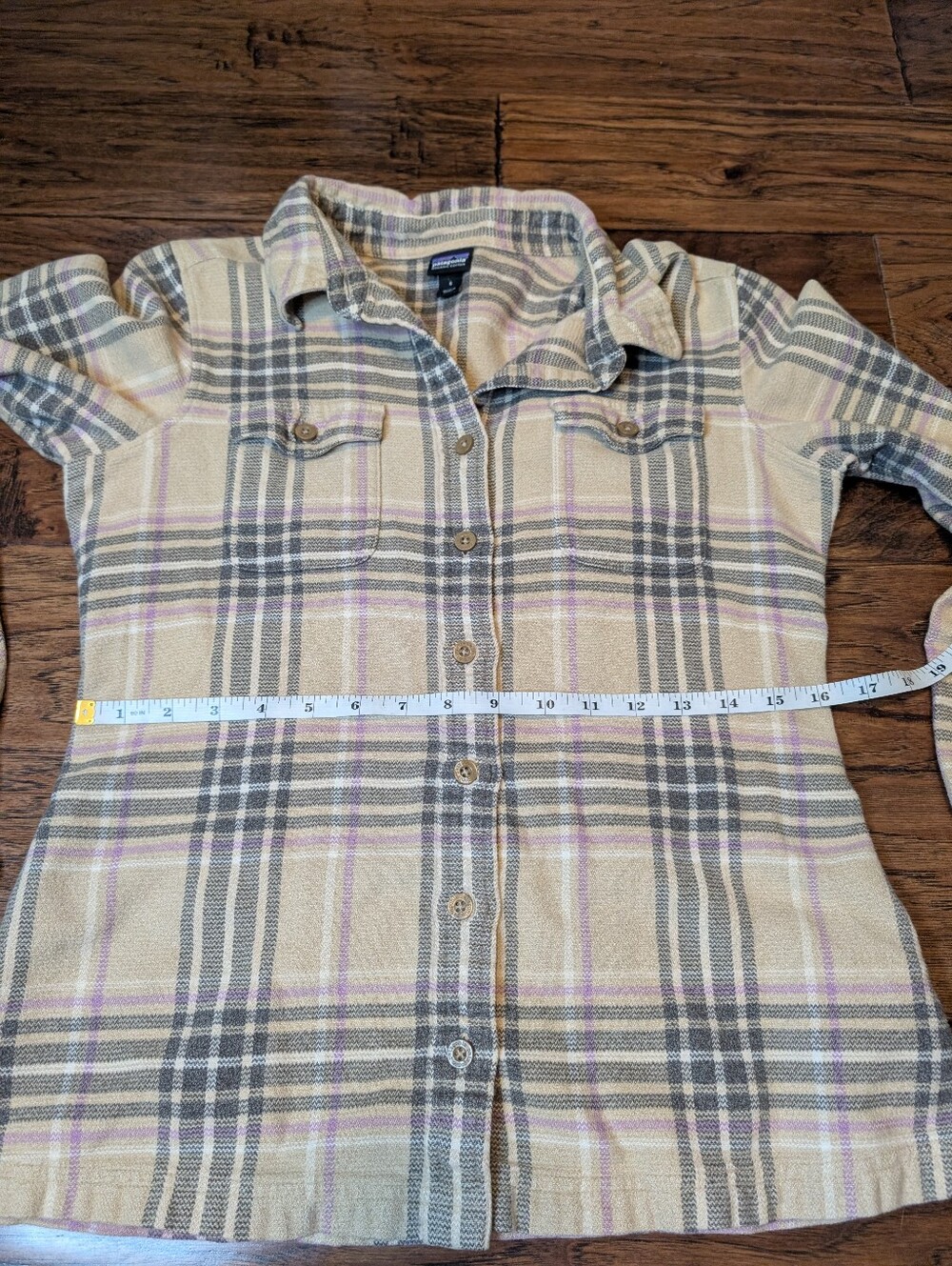 Patagonia Organic Cotton Long Sleeve Fjord Flannel Shirt Size 6 - Picture 9 of 11